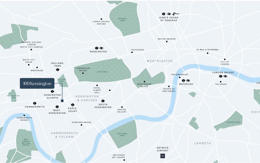 Site plan – 100 Kensington
