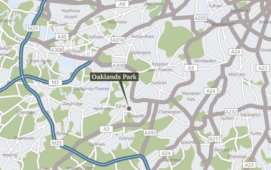 Site plan – Oaklands Park