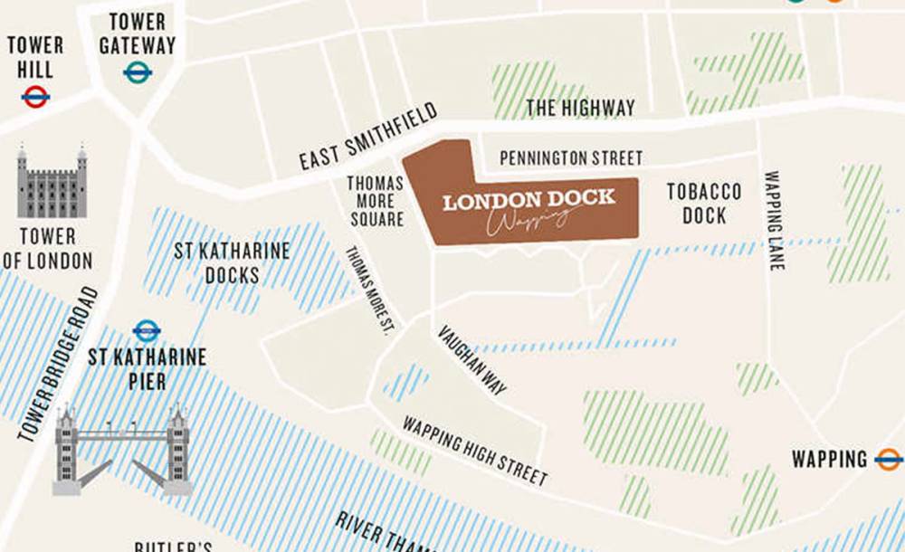 Site plan London Dock#