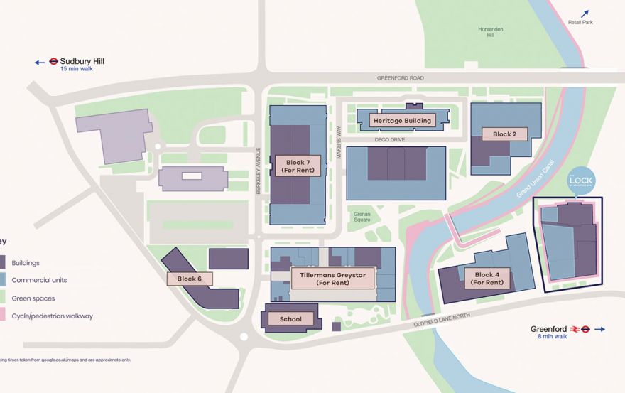 Site plan – The Lock (at Greenford Quay)