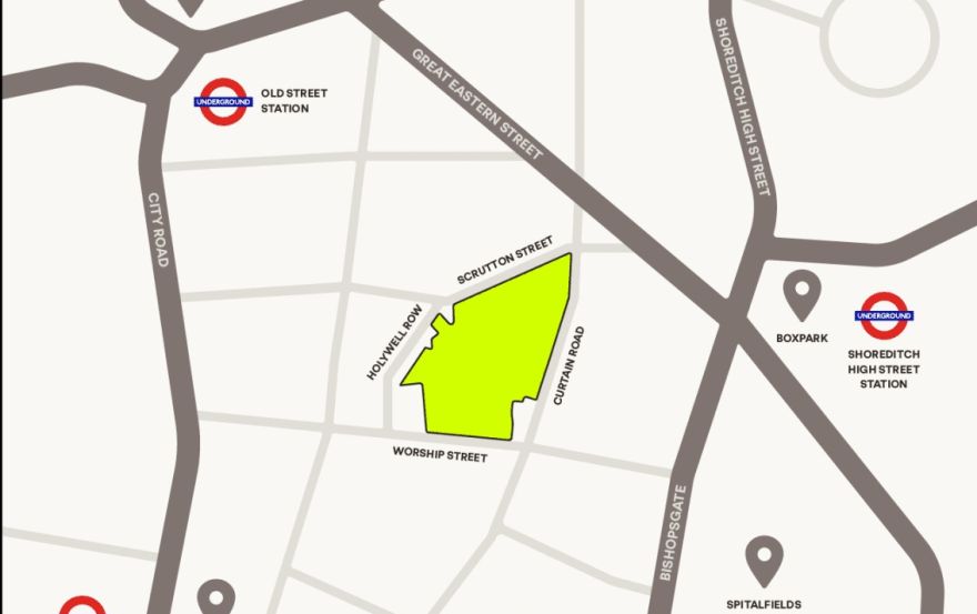 Site plan – Shoreditch Works
