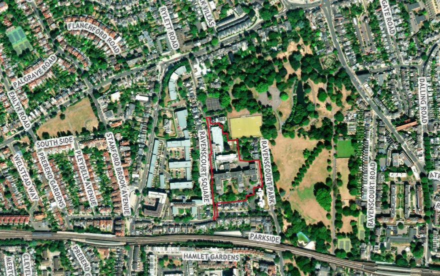 Site plan – Ravenscourt Park Hospital