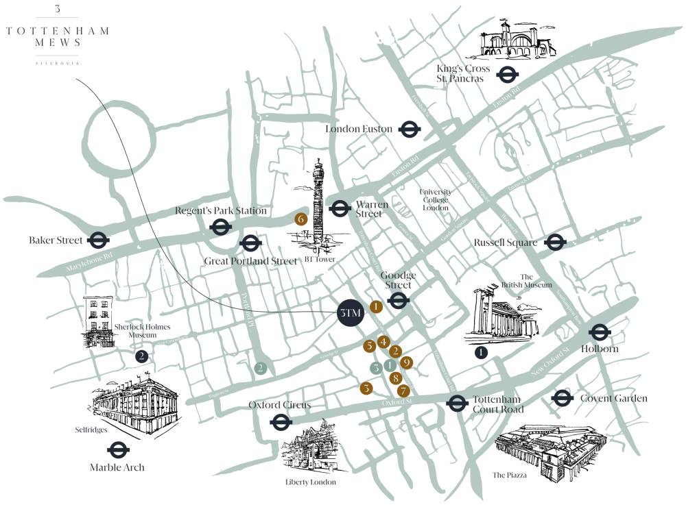 Site plan 3 Tottenham Mews#