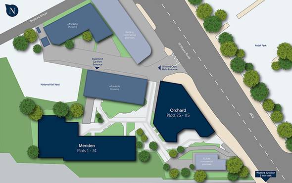 Site plan Watford Cross#