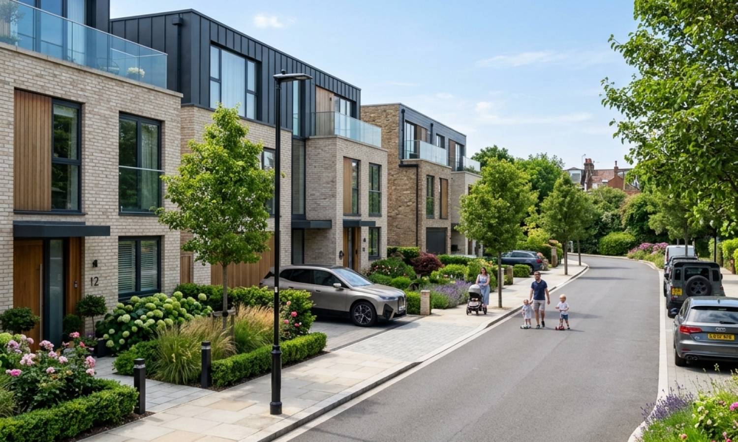 Family homes and leafy streets in West London