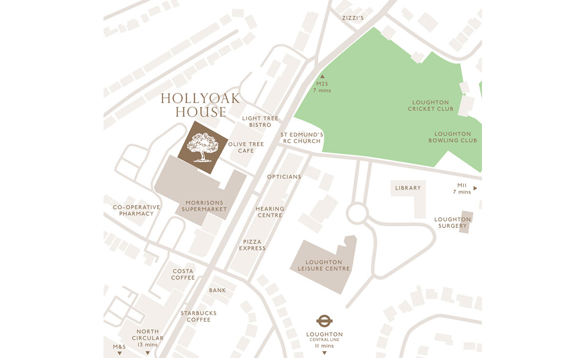 Site plan – Hollyoak House Loughton