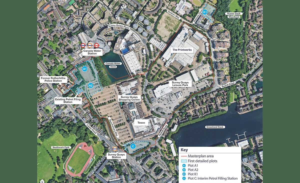 Site plan – Canada Water