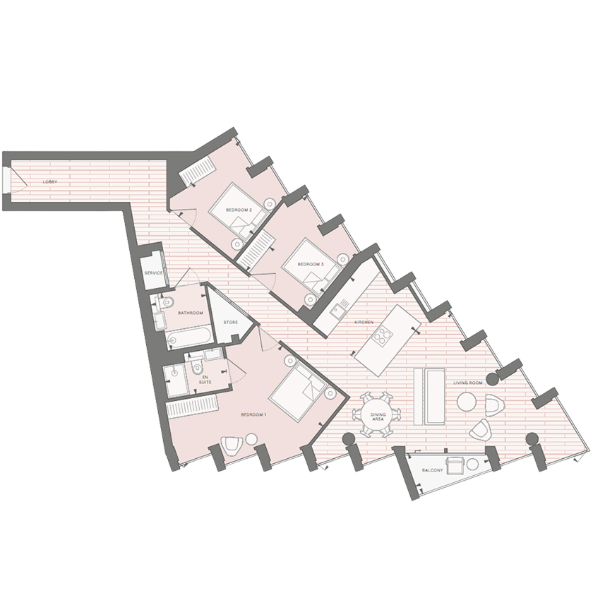 Riverfront Residences Condo · Showflat · Brochure Floor Plans - Riverfront Penthouse Apartments