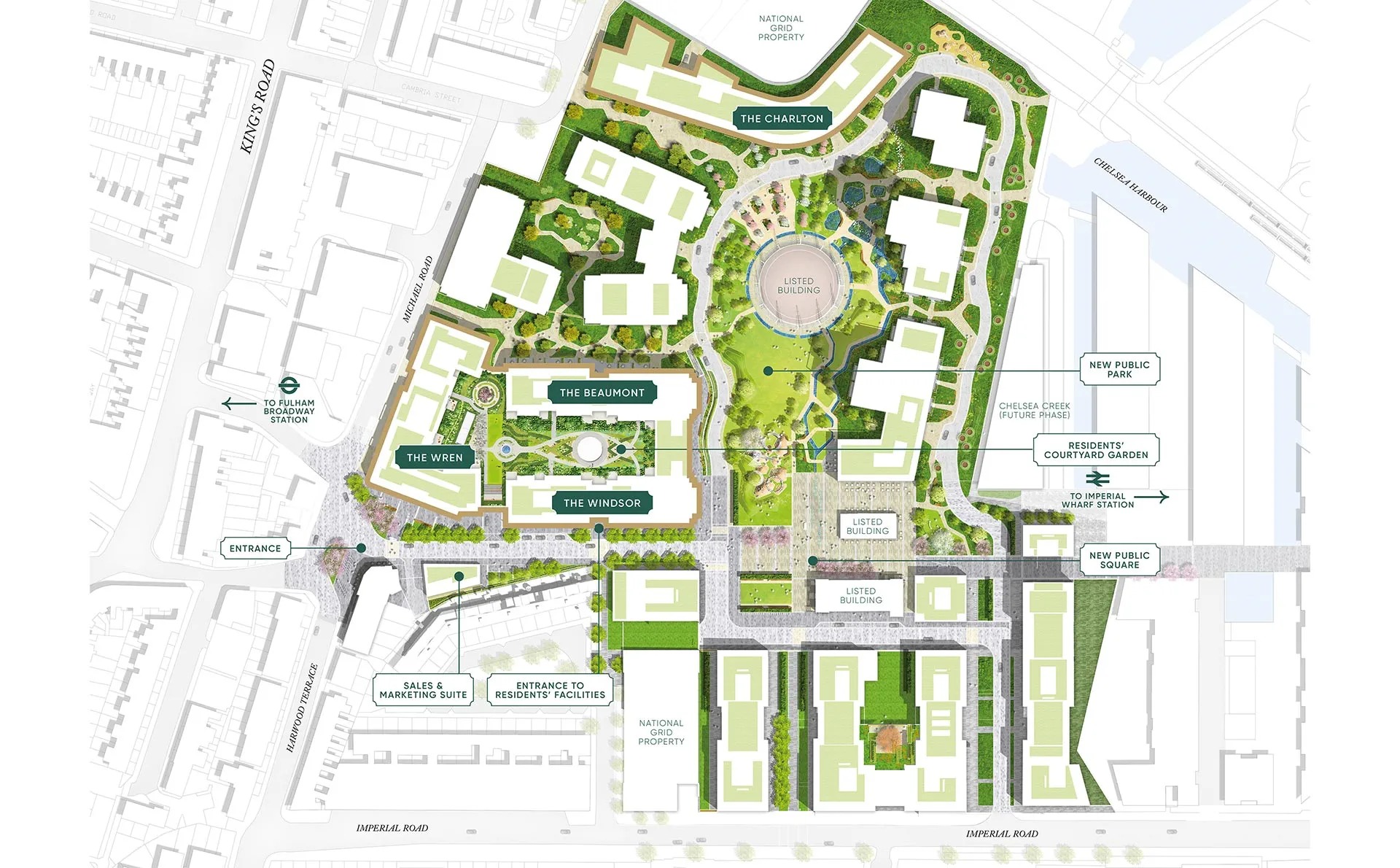 Site plan – King's Road Park