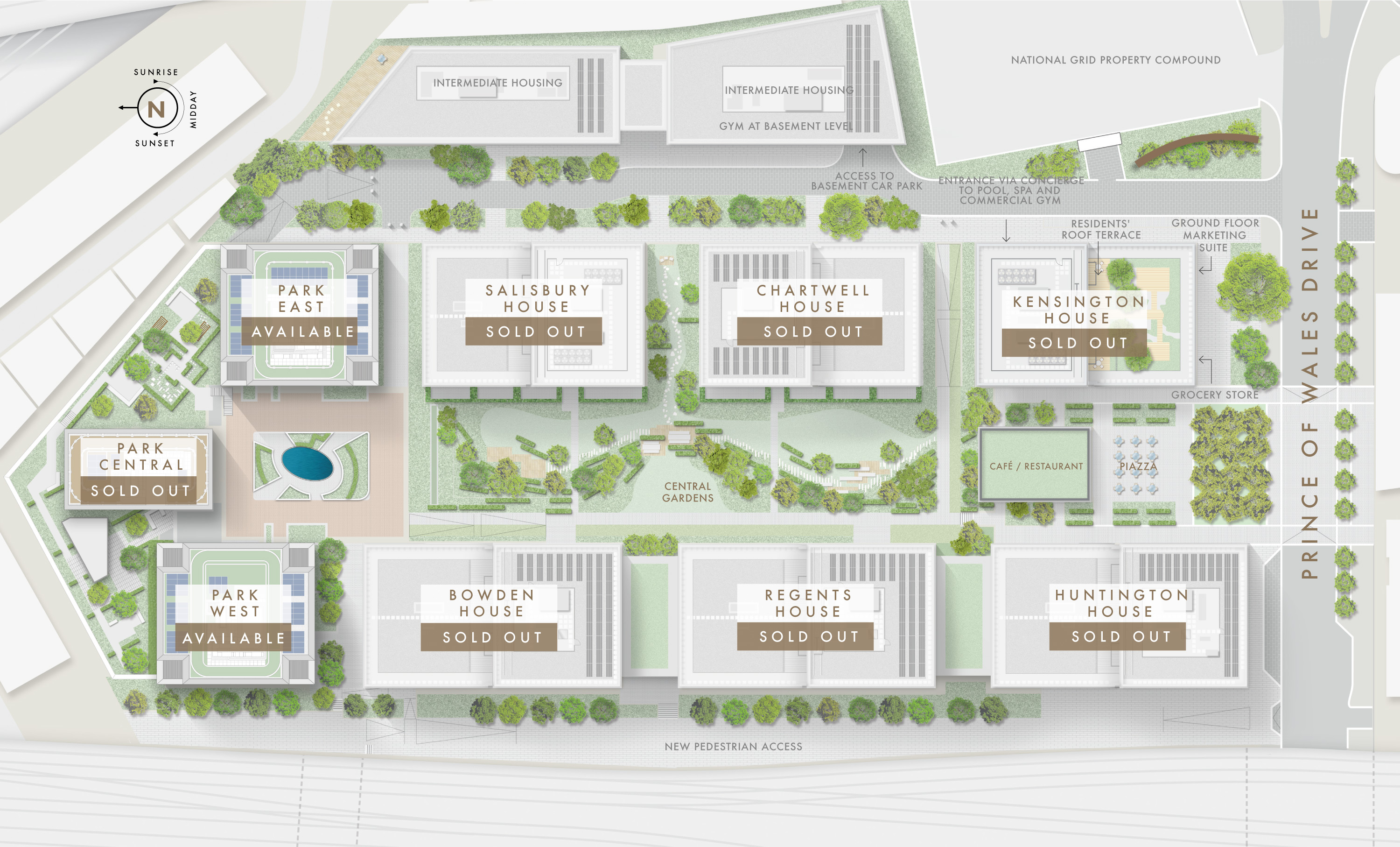 Site plan – The Prince of Wales Drive
