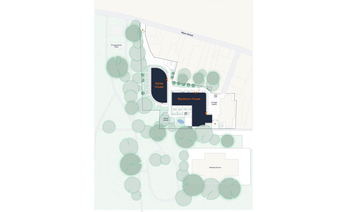Site plan – Hackney Gardens
