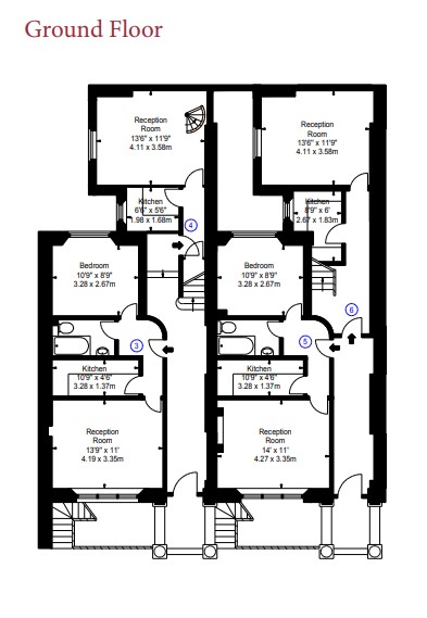 Plans 1-3 Clanricarde Gardens