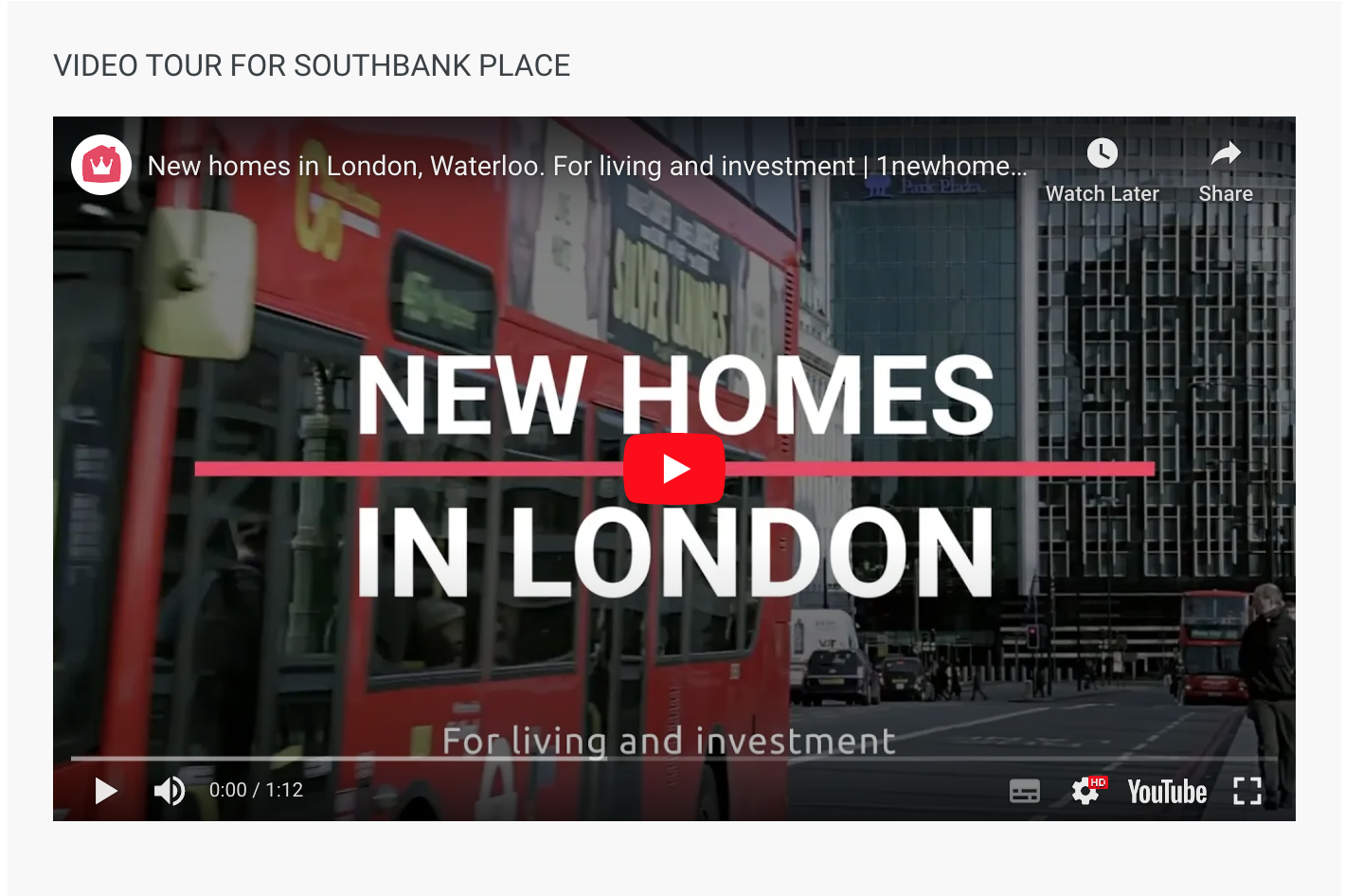 Video Tours New Builds London